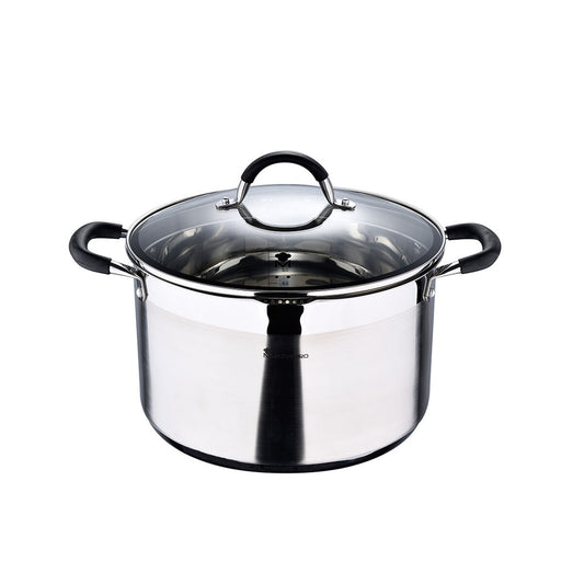Hidaskeitin 9,5 l ruostumaton teräs ø 28 cm lasikansi sopii isolle perheelle