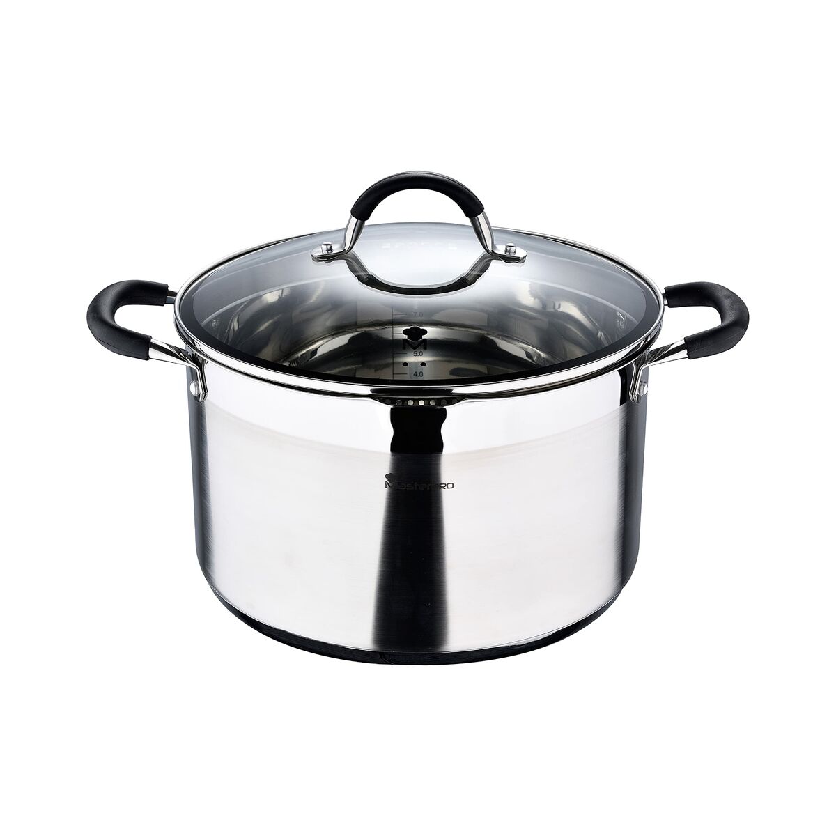 Hidaskeitin 9,5 l ruostumaton teräs ø 28 cm lasikansi sopii isolle perheelle