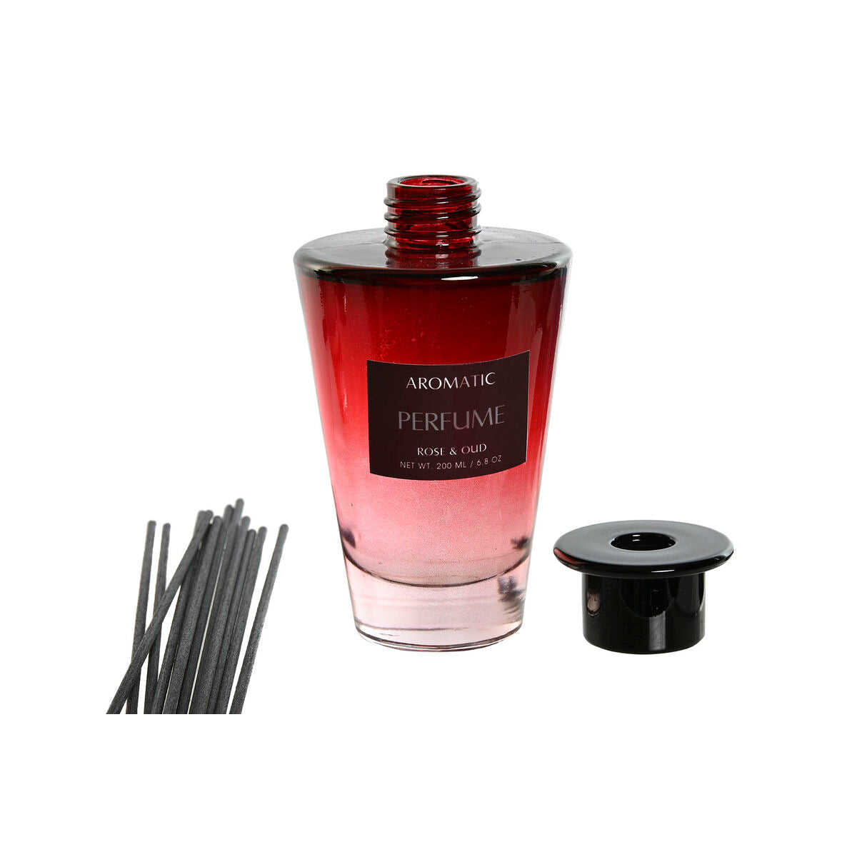 Huonetuoksu 200 ml 3 kpl diffuuseri lasipulloissa - sininen, musta, ruusu