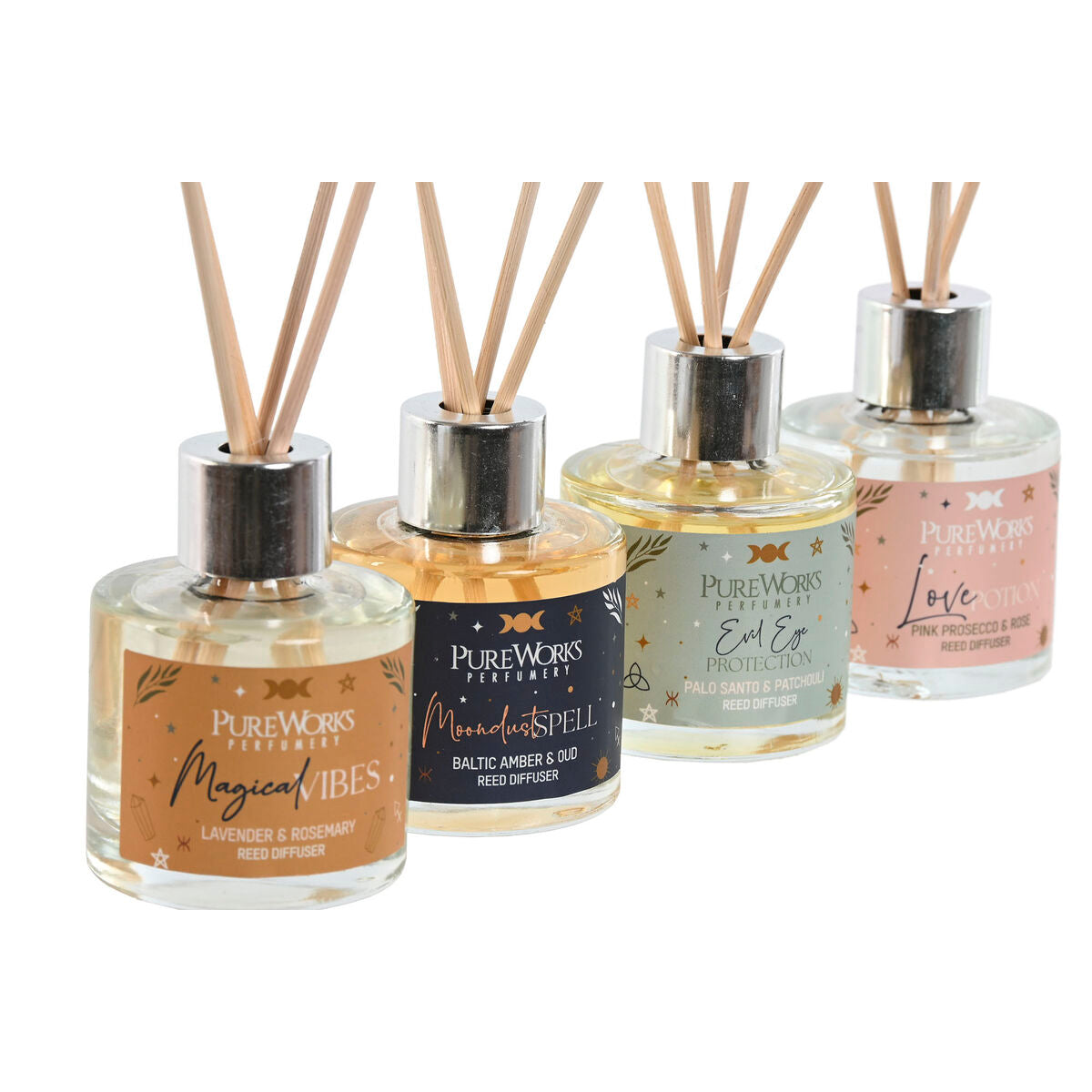 Huonetuoksu 50 ml, 4 kpl tuoksutikut - kristallilasi, urban-mallit sisustus