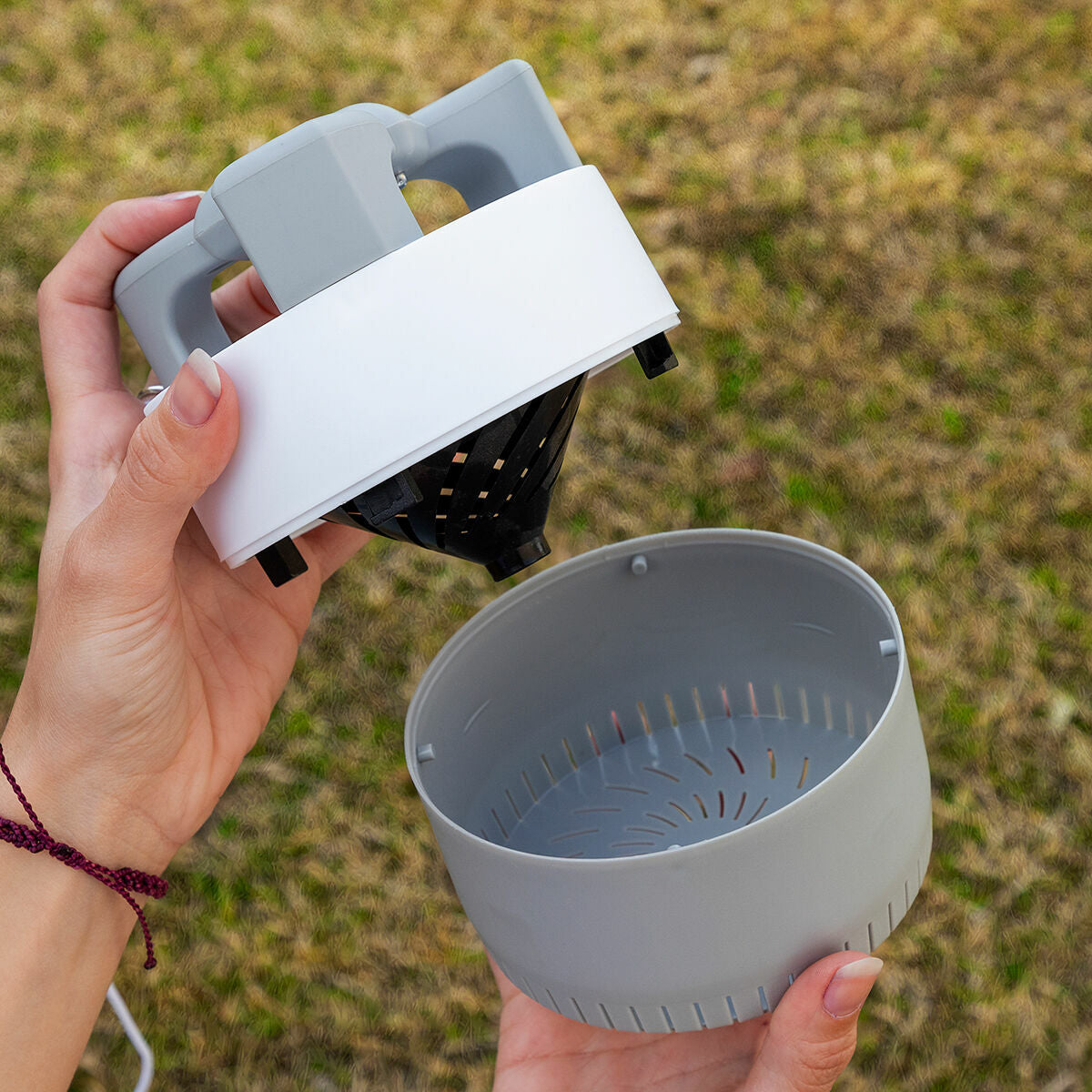 Hyttyslamppu, USB-imuri 6 x UV-LED 360–400 nm, 20–50 m², hiljainen, pöytämalli