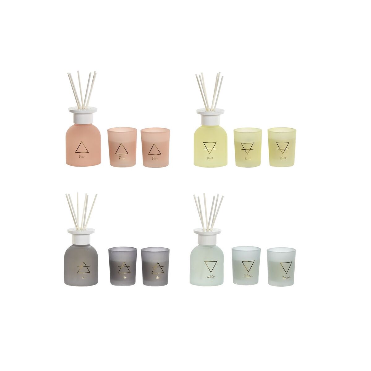 Ilmanraikastin 100 ml setti 4 kpl - urban design, lila, vaha & lasi kotituoksu