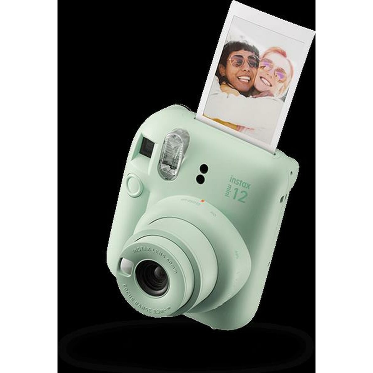 Instax Mini 12 pikakamera, vaaleanvihreä, paristokäyttö, sis. ranneke, taskuun