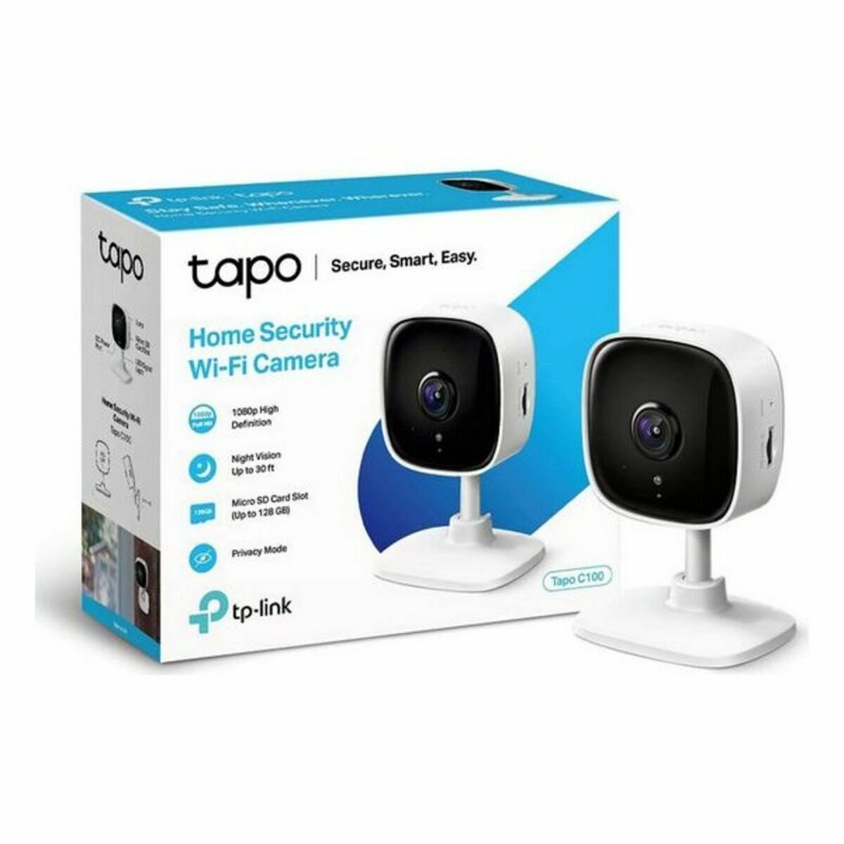 IP-kamera 1080p Wi‑Fi, sisäkäyttö, yökuva & liikkeentunnistus, 2‑suuntainen ääni
