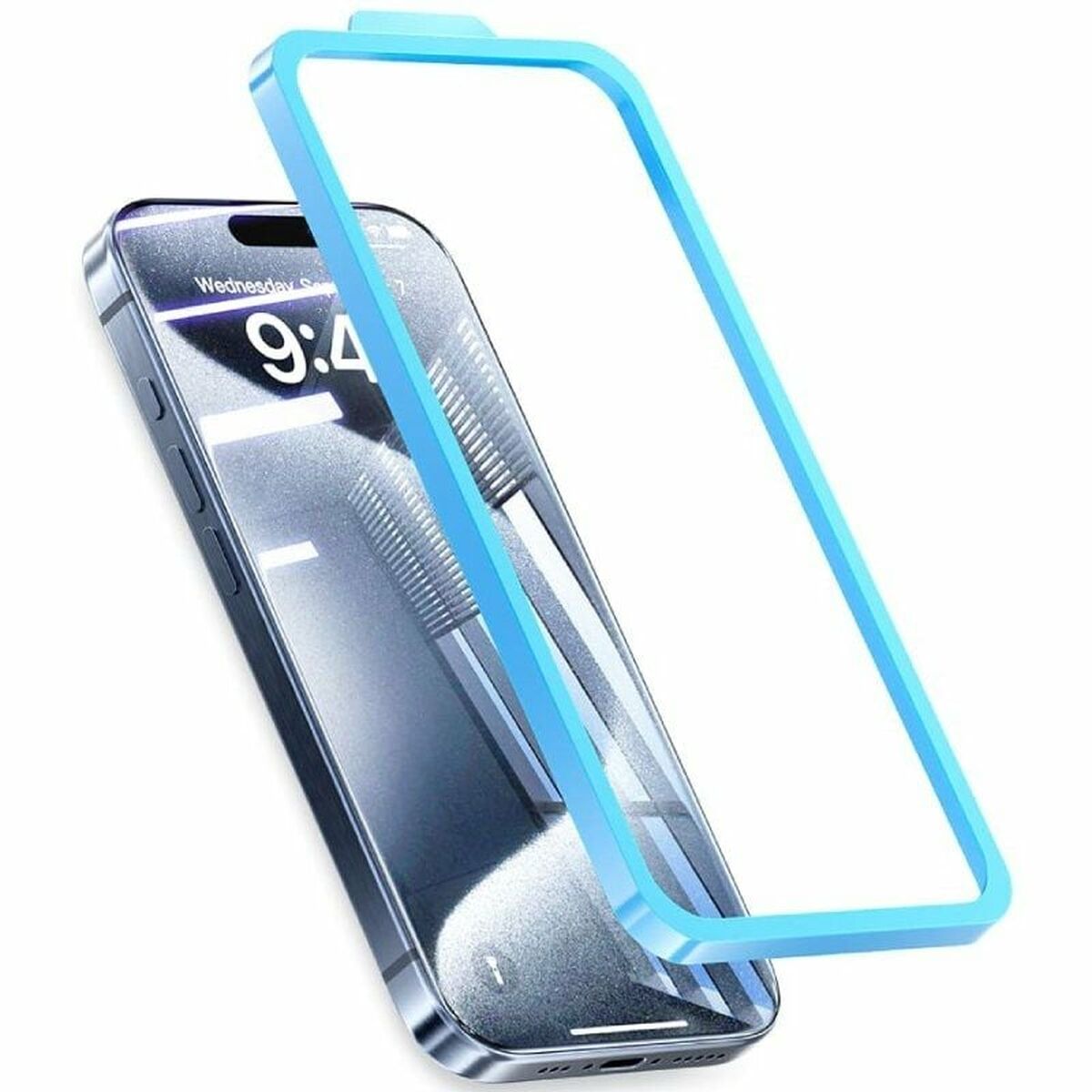 IPhone 16 Pro Max karkaistu lasinäytönsuoja, läpinäkyvä, asennussarja