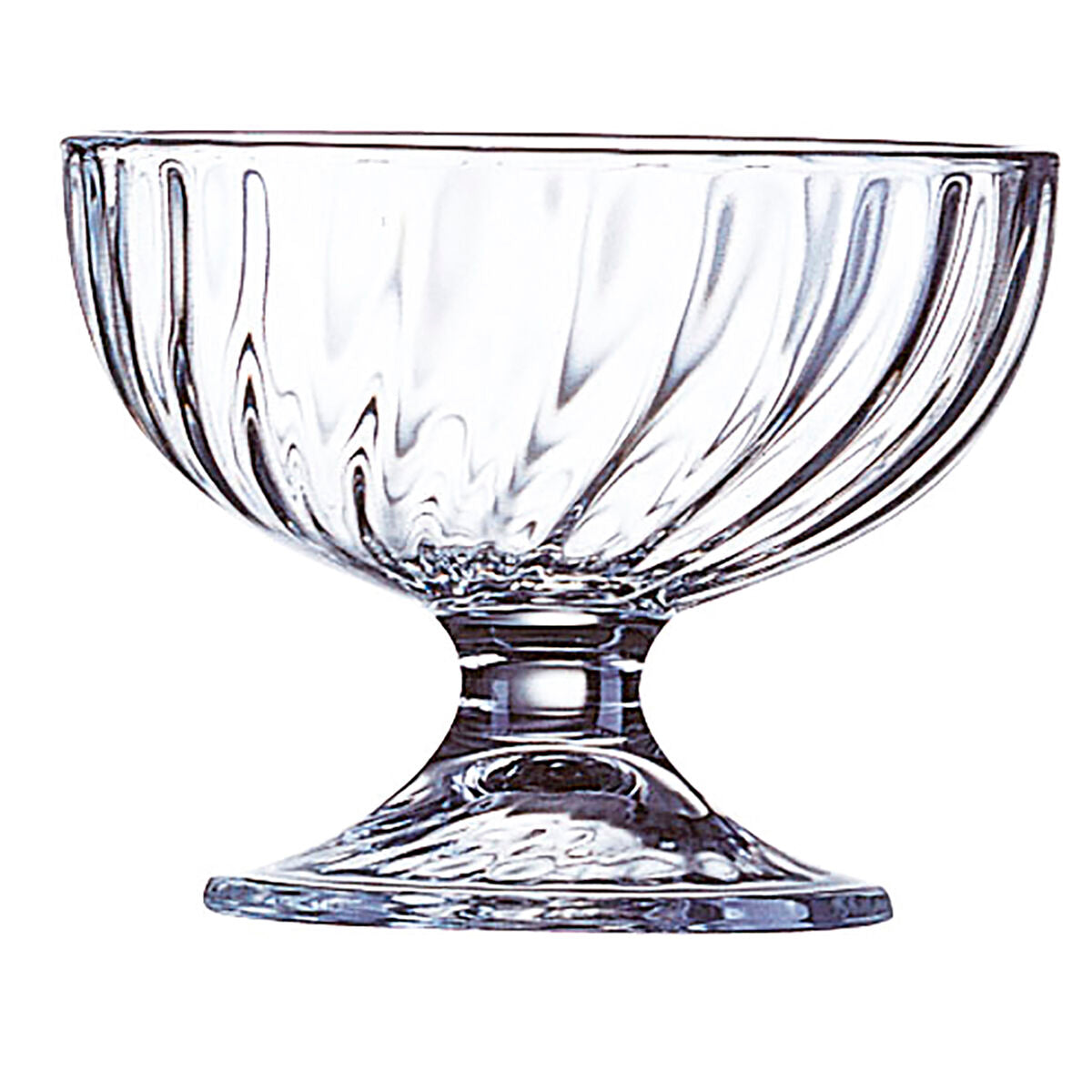 Jäätelölasi 380 ml, läpinäkyvä jalallinen, 6 kpl - pirtelö & sorbet