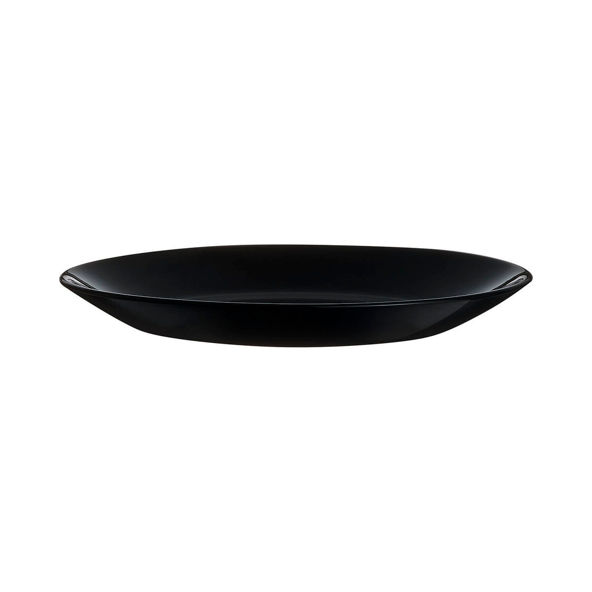 Jälkiruokalautanen Ø 18 cm musta lasi, 12 kpl lautassetti Luminarc