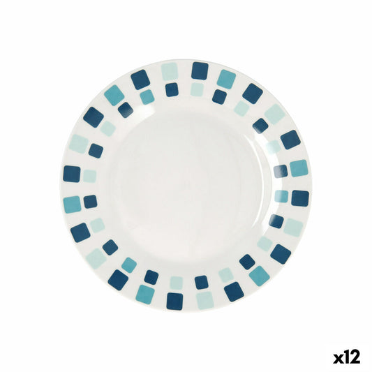 Jälkiruokalautanen 19 cm, sininen keramiikka 12 kpl - mikrouuni & pesukone