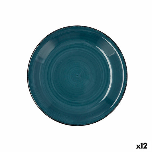 Jälkiruokalautanen 19 cm, keraaminen sininen - astianpesukone & mikro, 12 kpl