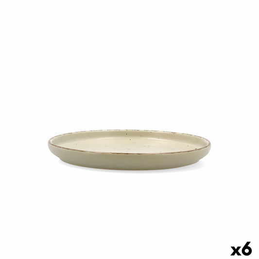 Jälkiruokalautanen 20 x 2,5 cm keramiikka, käsinmaalattu, 6 kpl, vihreä