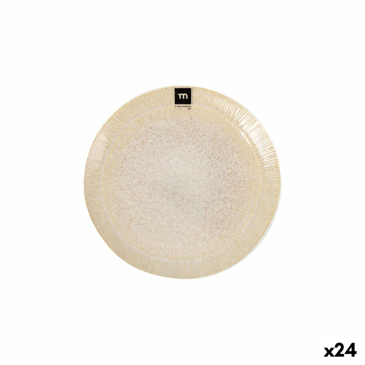 Jälkiruokalautaset 24 kpl, beige, setti tarjoiluun La Mediterránea Calobra