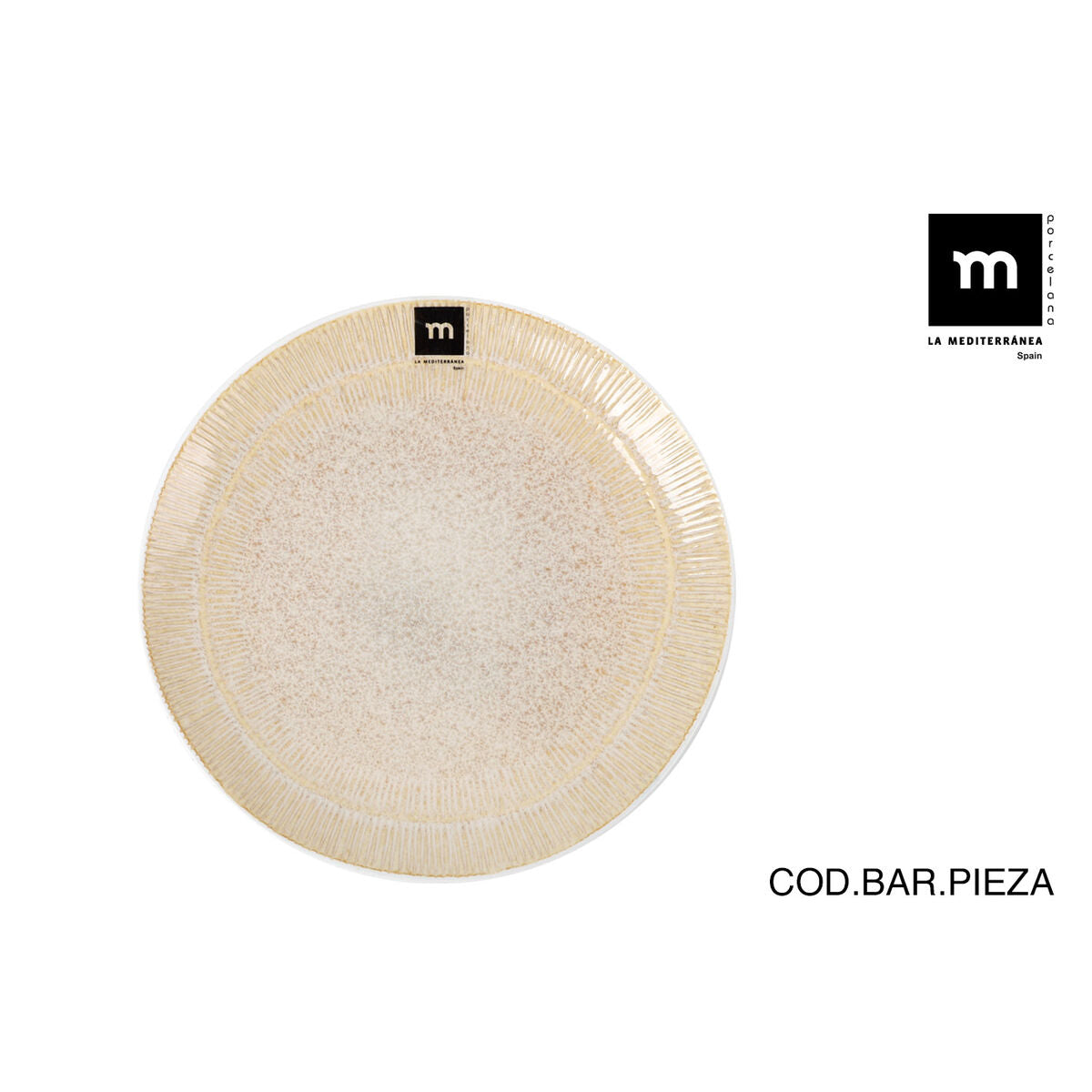 Jälkiruokalautaset 24 kpl, beige, setti tarjoiluun La Mediterránea Calobra