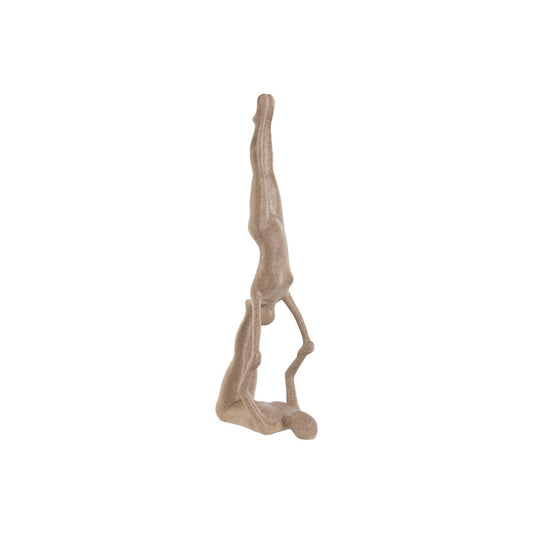 Koristehahmo jooga beige 29,5 x 8 x 28 cm, sisustusfiguuri pöydälle & hyllylle