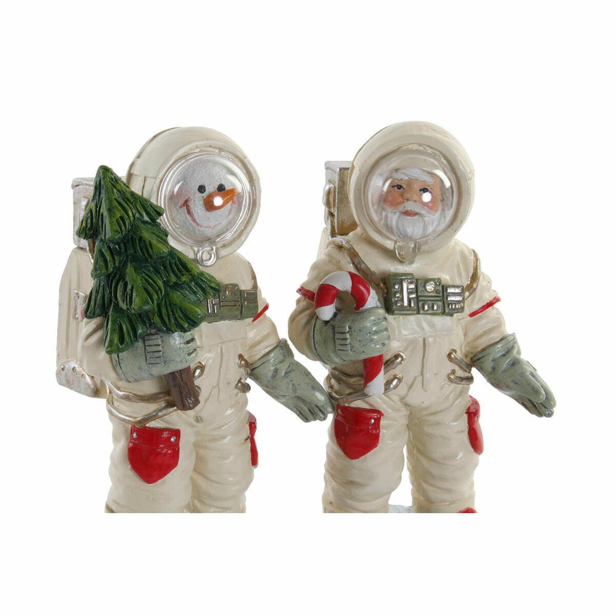 Joulukoriste 2 kpl, hartsi astronautti-pöytäkoriste jouluteema 9 x 8.5 x 17 cm