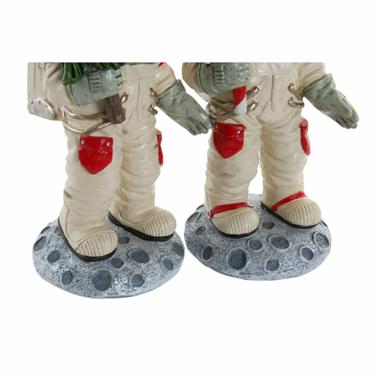 Joulukoriste 2 kpl, hartsi astronautti-pöytäkoriste jouluteema 9 x 8.5 x 17 cm