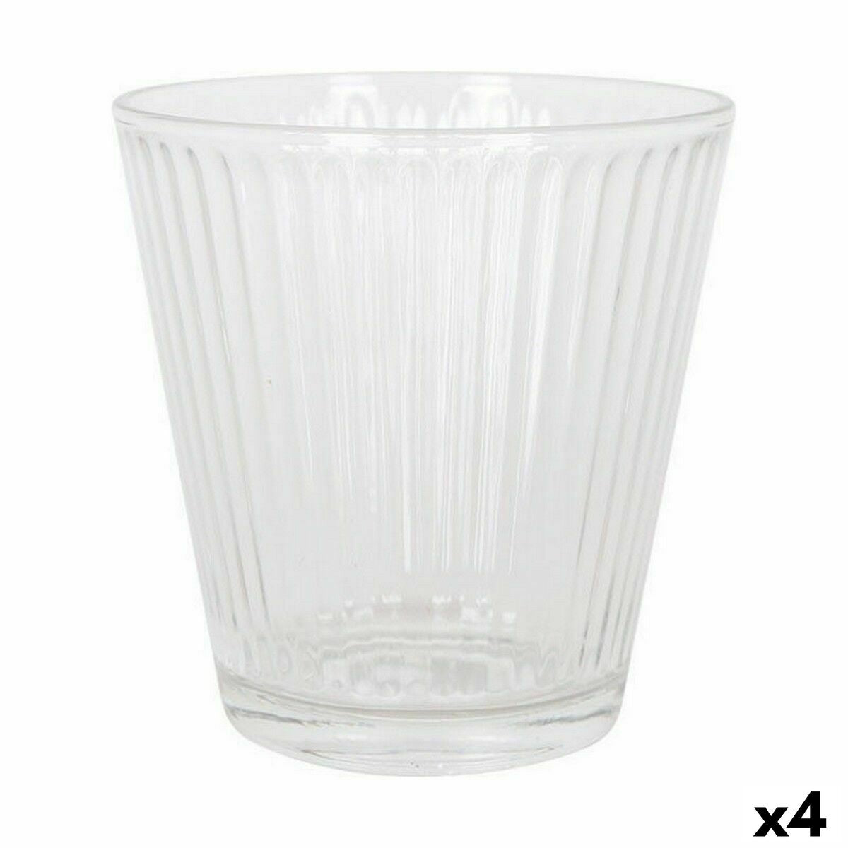 Juomalasi 250 ml uurrettu, 4 kpl - läpinäkyvä lasi keittiöön & juhlaan