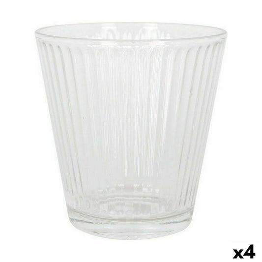 Juomalasi 250 ml uurrettu, 4 kpl - läpinäkyvä lasi keittiöön & juhlaan