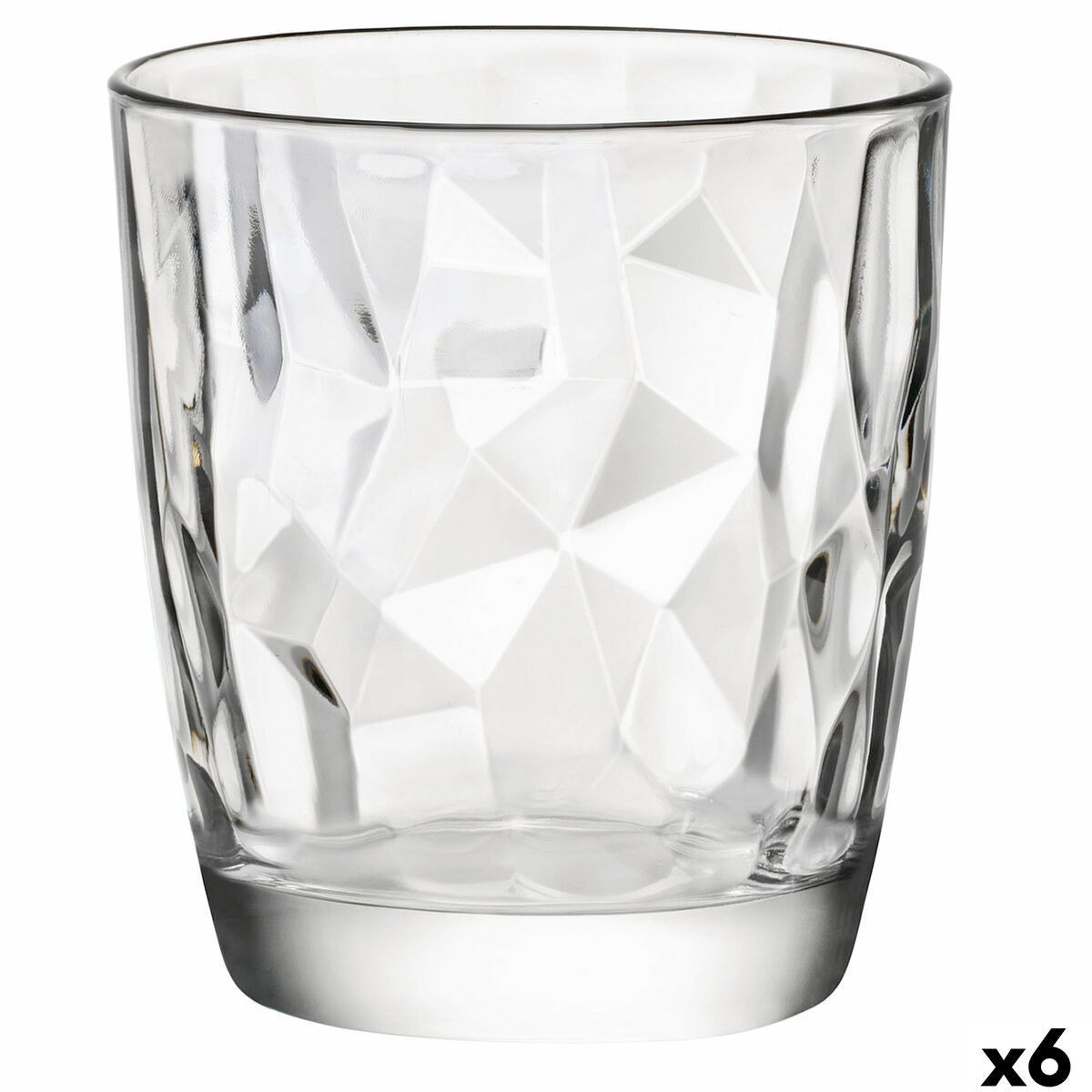 Juomalasi 300 ml timanttikuvioitu, 6 kpl - astianpesukoneeseen, läpinäkyvä