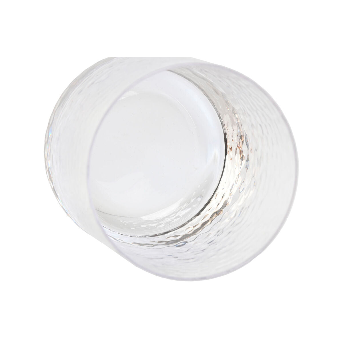Juomalasisetti 6 kpl, läpinäkyvä kristalli reliefillä, arkeen & juhlaan – 8,4×8,4×9 cm