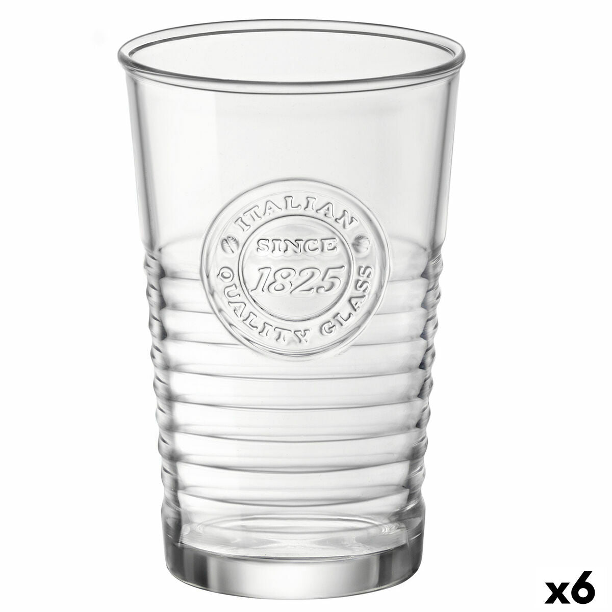 Juomalasit 325 ml 6 kpl, Officina-tyyliset kirkkaat lasit keittiöön & juhlaan