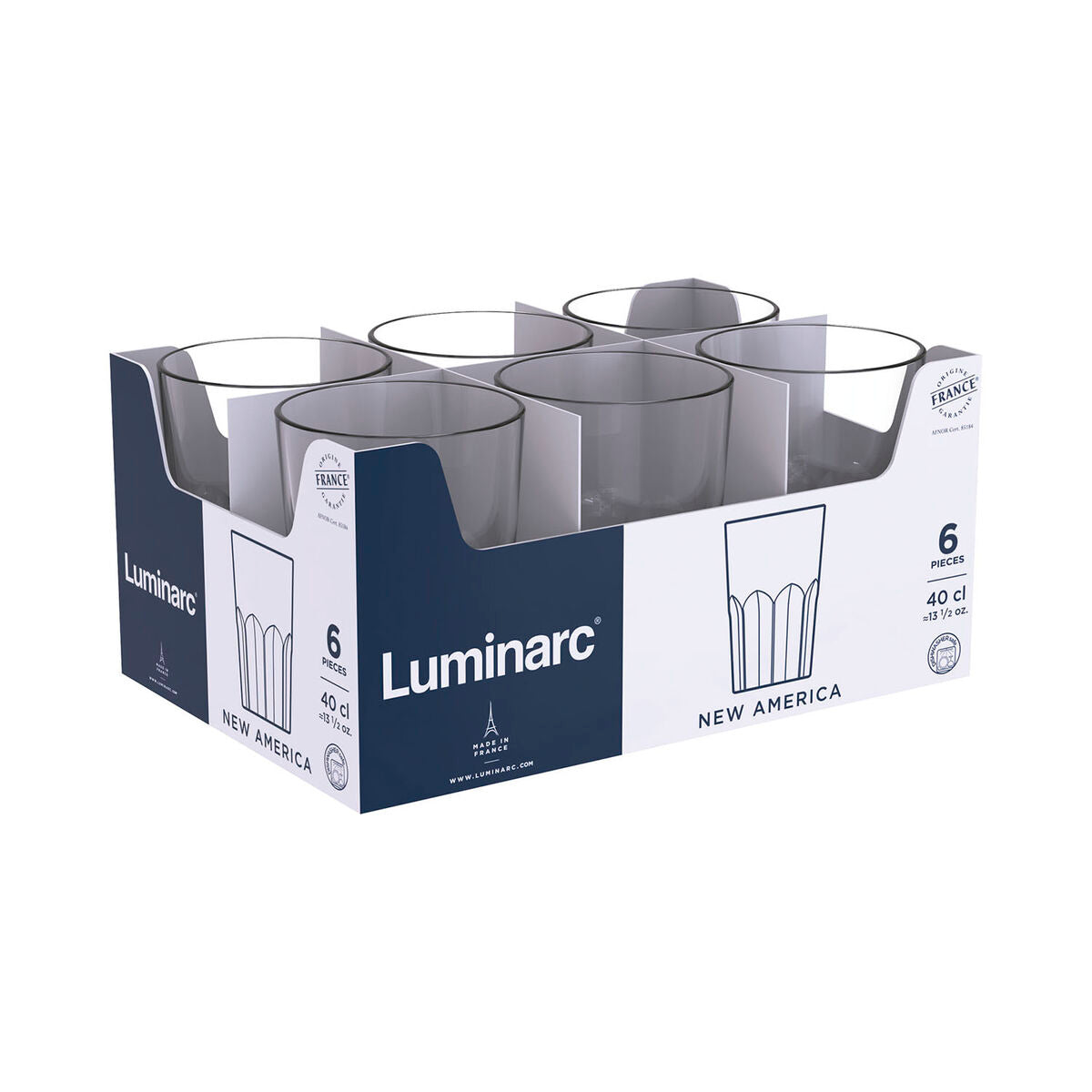 Juomalasit 400 ml 24 kpl, tiskikoneeseen sopivat läpinäkyvät lasit Luminarc