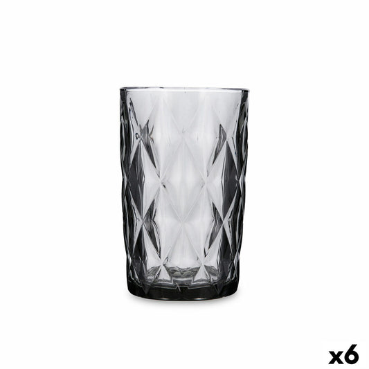 Juomalasit 400 ml 6 kpl, sininen, pesukoneen kestävä, kuviolasia kotikäyttöön
