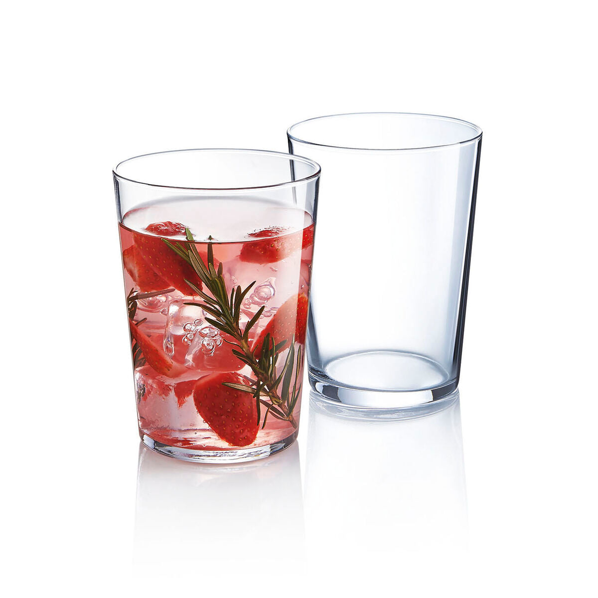 Juomalasit 500 ml, 12 kpl läpinäkyvä lasi, astianpesukone- & mikroaaltokestävä