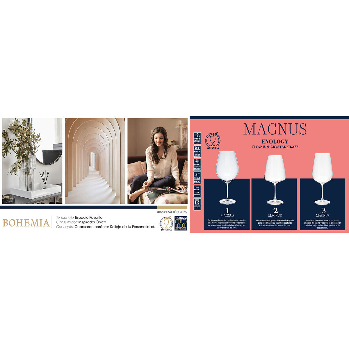Juomalasit 500 ml, 6 kpl läpinäkyvät lasit - Magnus-muotoilu, kristallimainen