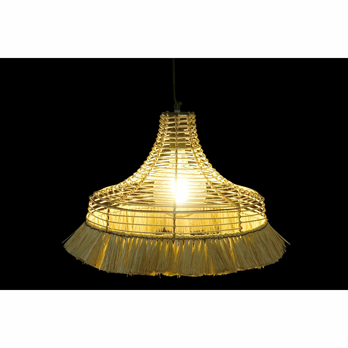 Kattovalaisin juutti 40 W E27, metallikehys, luonnonväri 45×45×36 cm kolonial