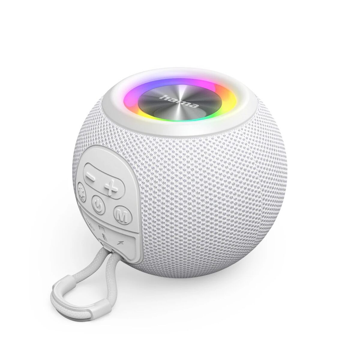 Kannettava Bluetooth-kaiutin 5 W, valkoinen, 10 h akunkesto, MicroSD & USB-C