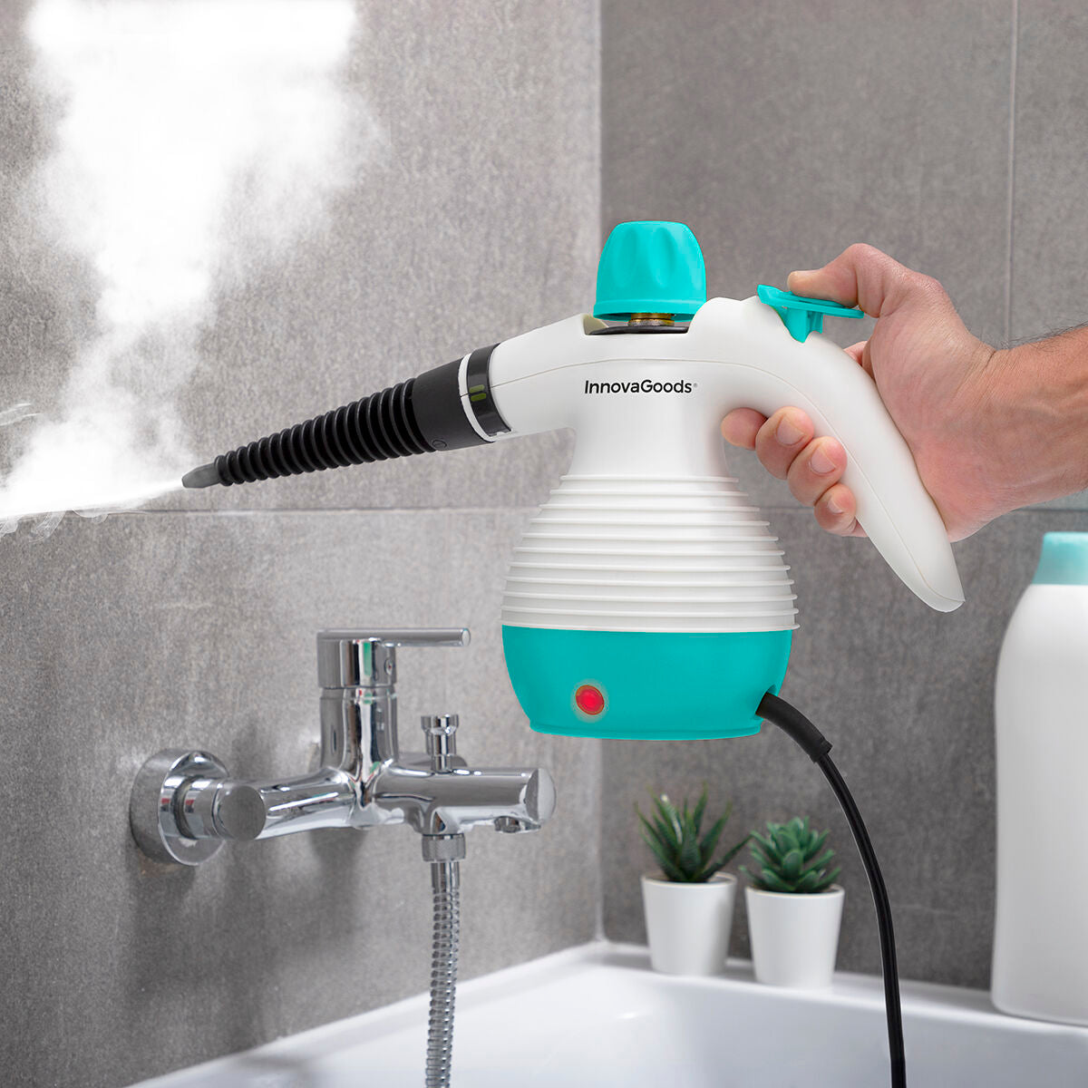 Käsihöyrypuhdistin 3 bar, 9-in-1 350 ml 1000 W, kotiin & autoon