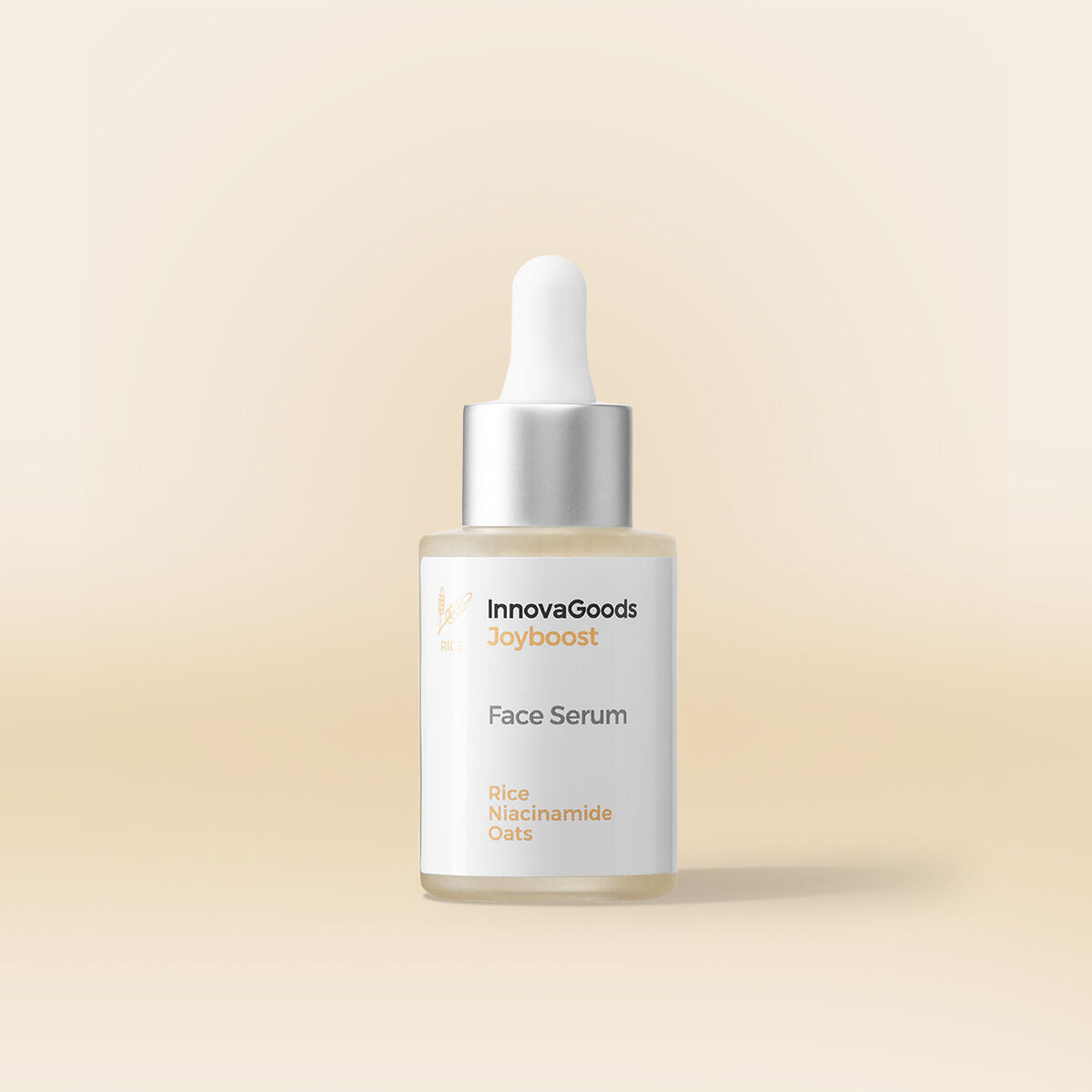 Kasvoseerumi riisi & niasiinamiidi 30 ml, kosteuttava kirkastava vegaaninen