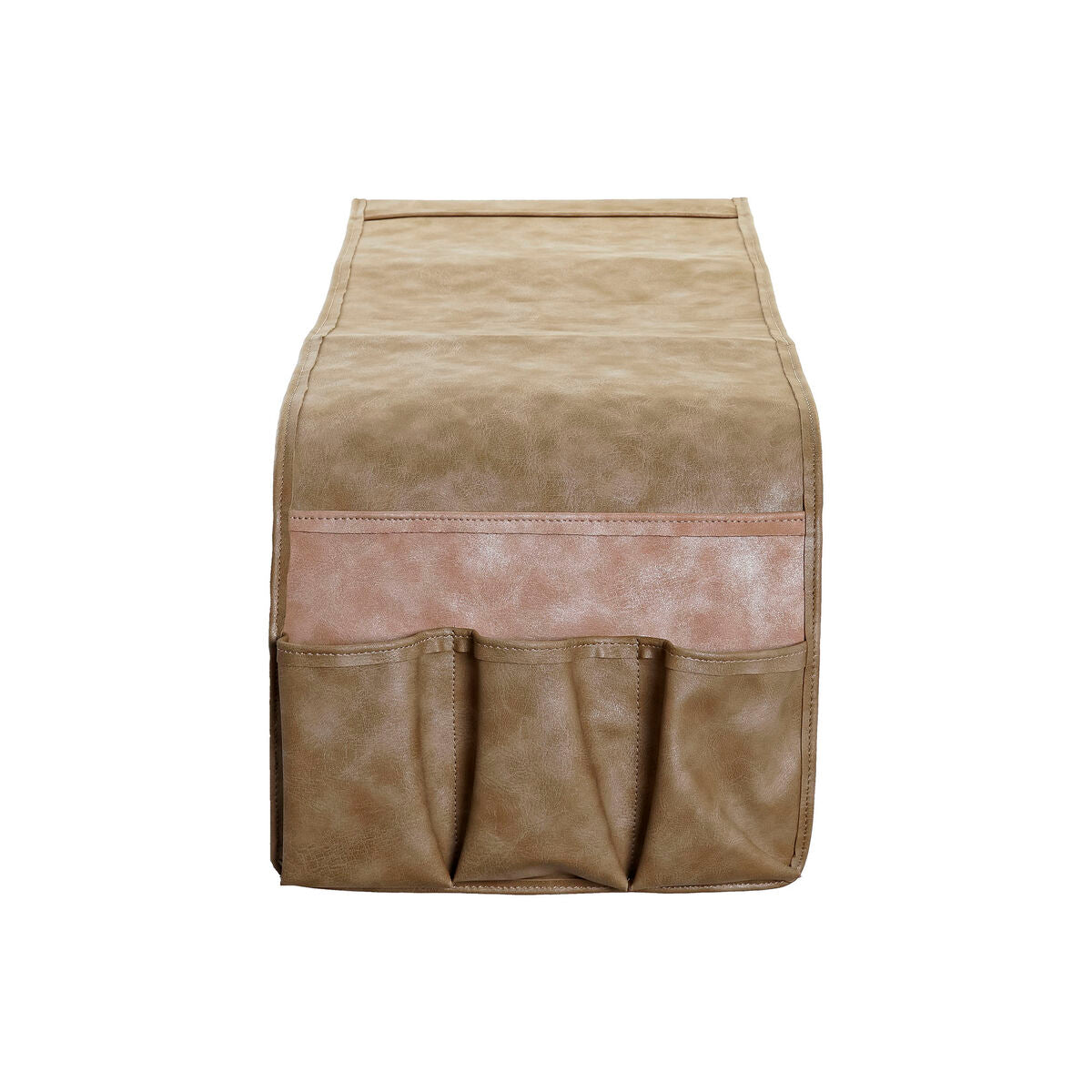 Kaukosäätimen pidike sohvalle, tasku polyuretaani ruskea-beige 30×0,5×90 cm