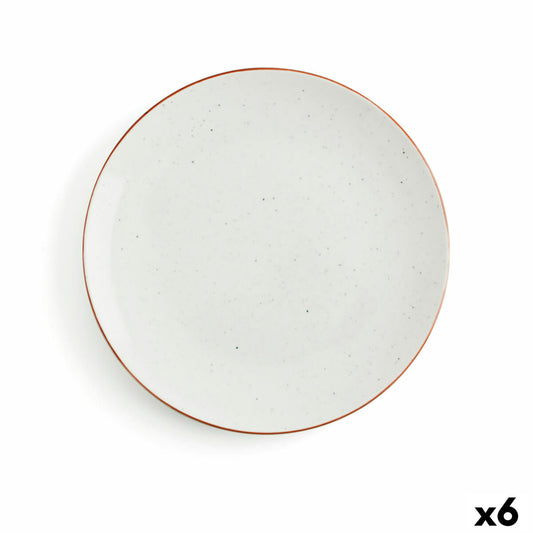 Litteä lautanen 27 cm keraaminen beige, 6 kpl - ruokailuun ja kodin kattaukseen