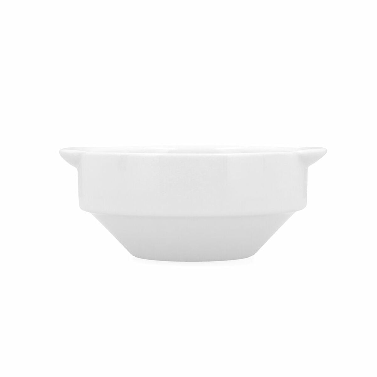 Kulho 350 ml, pinottava keramiikkakulho valkoinen, 6 kpl - tiskikone & mikro