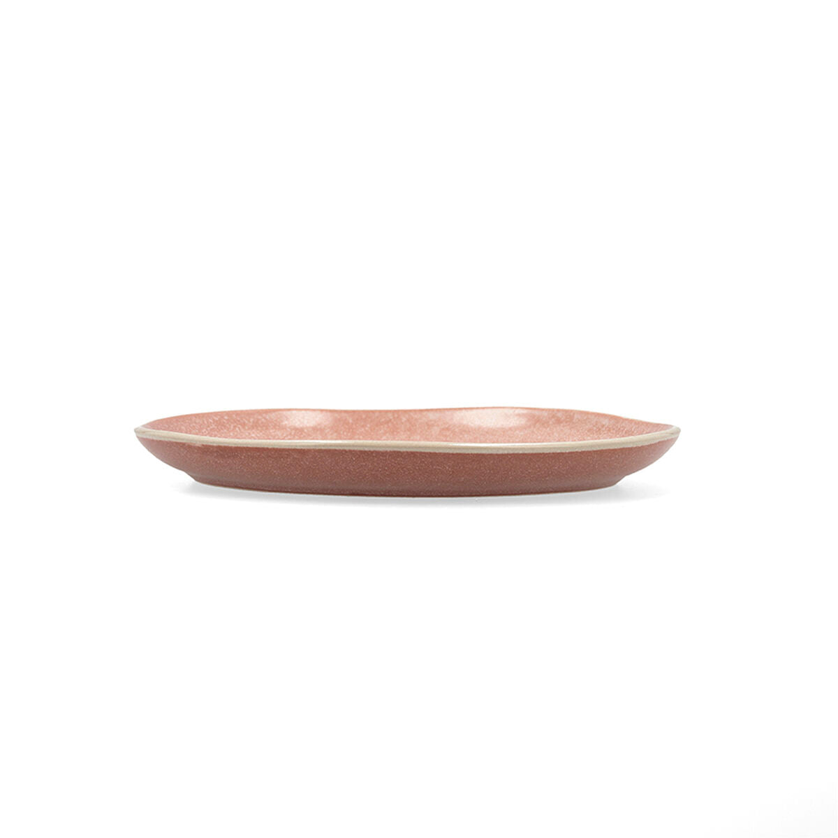 Lautanen 20 cm, keramiikka ruskea relief, 6 kpl setti, tarjoiluun & arkeen