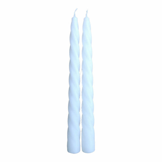 Kierrekynttilät 24 cm, valkoinen, 2 kpl - koristekynttilät pöytään & juhliin