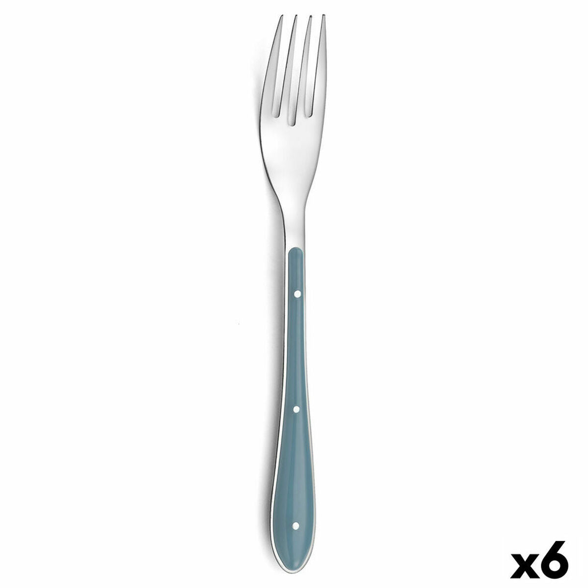 Haarukka 20,7 cm, konepestävä kaksivärinen metallikahva, 6 kpl, bistro-tyyli
