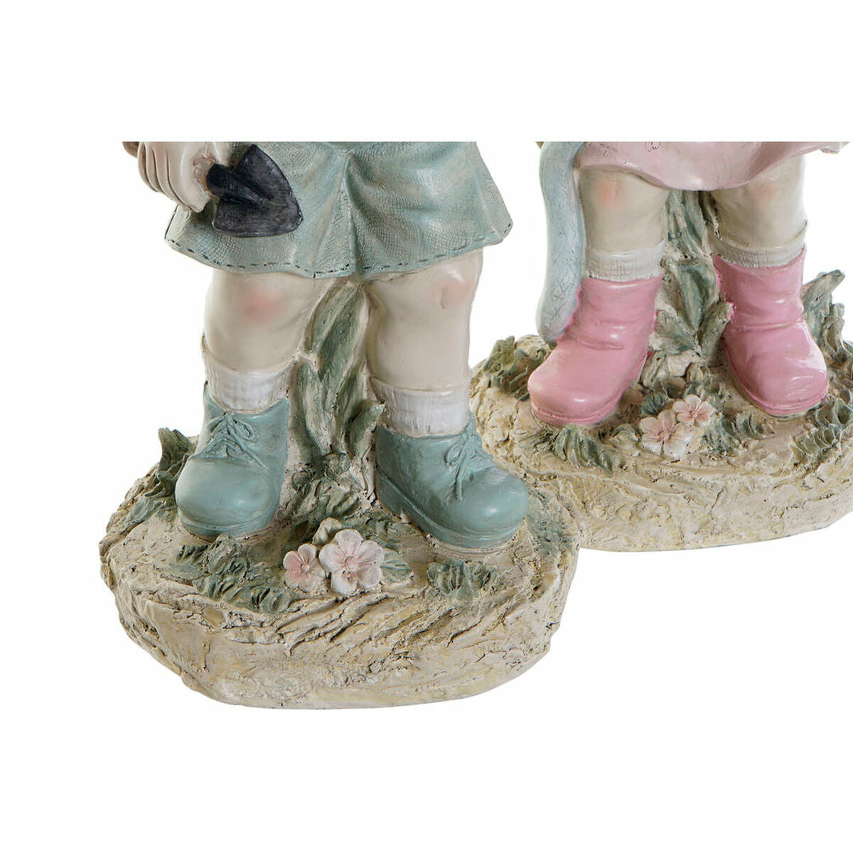Koristehahmo lapsi, hartsi - sininen & pinkki sisustukseen, 18×15×41 cm, 2 kpl