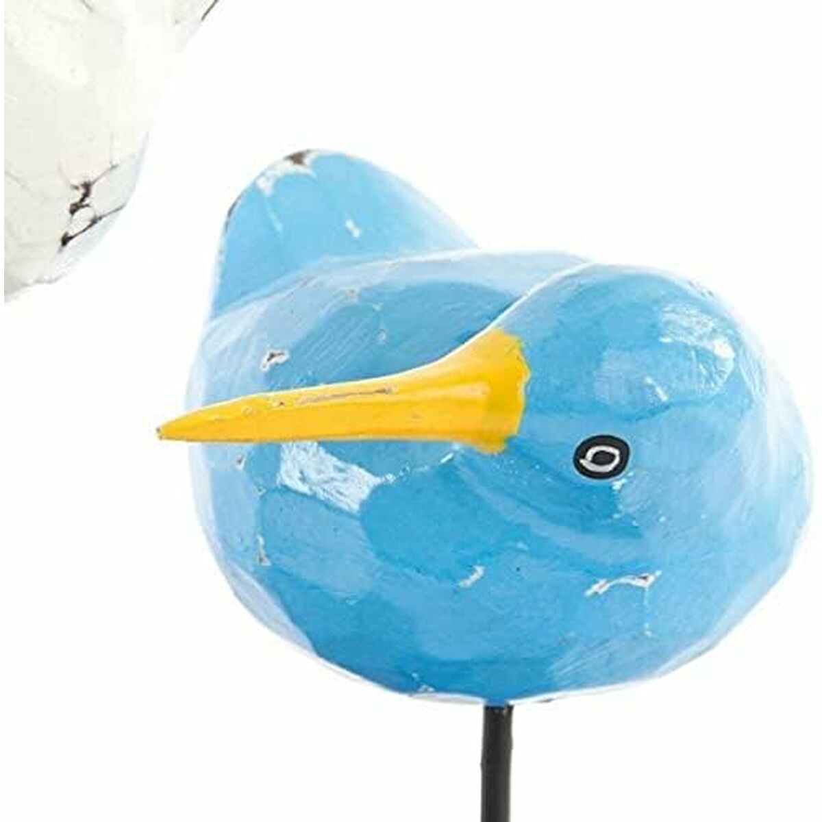 Koristehahmo linnut, puu & metalli, 3 kiivi-figuuria Välimeren sisustukseen