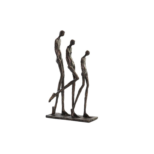 Koristehahmo perhe kupari resiini 23 x 8,5 x 39 cm moderni sisustukseen