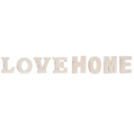 Koristekirjaimet Home vaaleanpunainen, marmorikuvio, 42,5×3,5×12/11 cm, 2 osaa