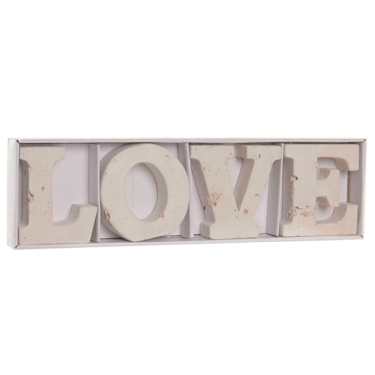 Koristekirjaimet Home vaaleanpunainen, marmorikuvio, 42,5×3,5×12/11 cm, 2 osaa
