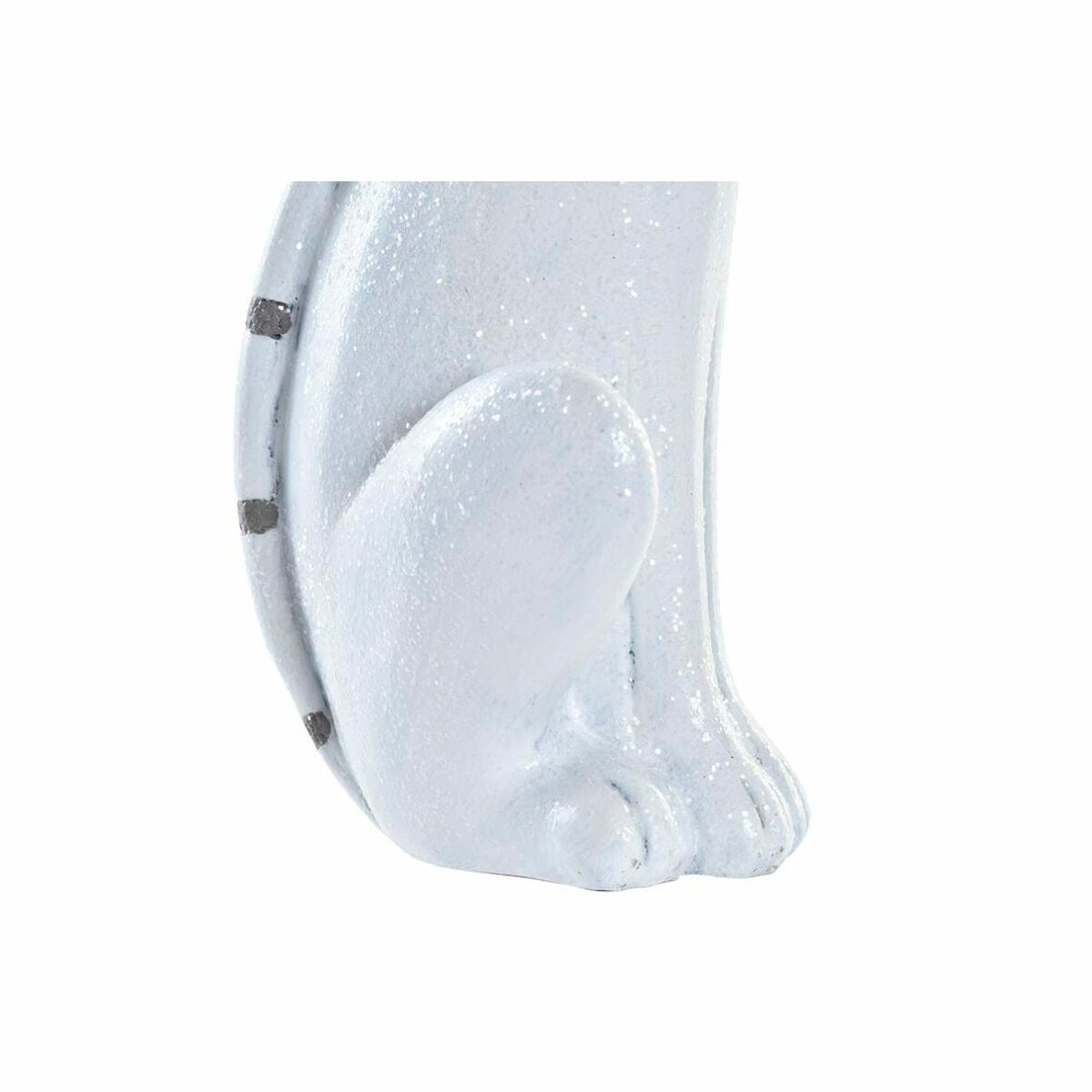 Koristekissa valkoinen 24 cm, romanttinen resiini & metalli, pöytäkoriste
