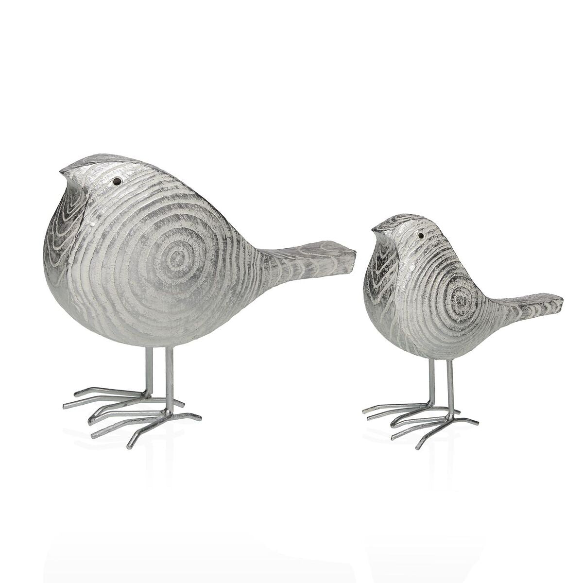Koristehahmo lintu, harmaa resiinistä 8×15,5×14,5 cm, pöytäkoriste, sisustus
