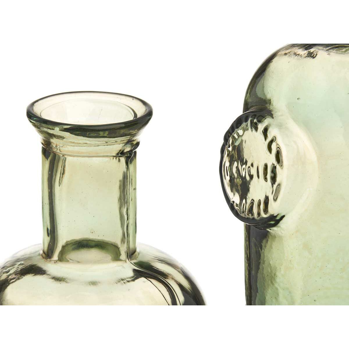 Koristepullo champagne 13 x 34 x 12 cm, kierrätetty lasi, 6 kpl sisustus