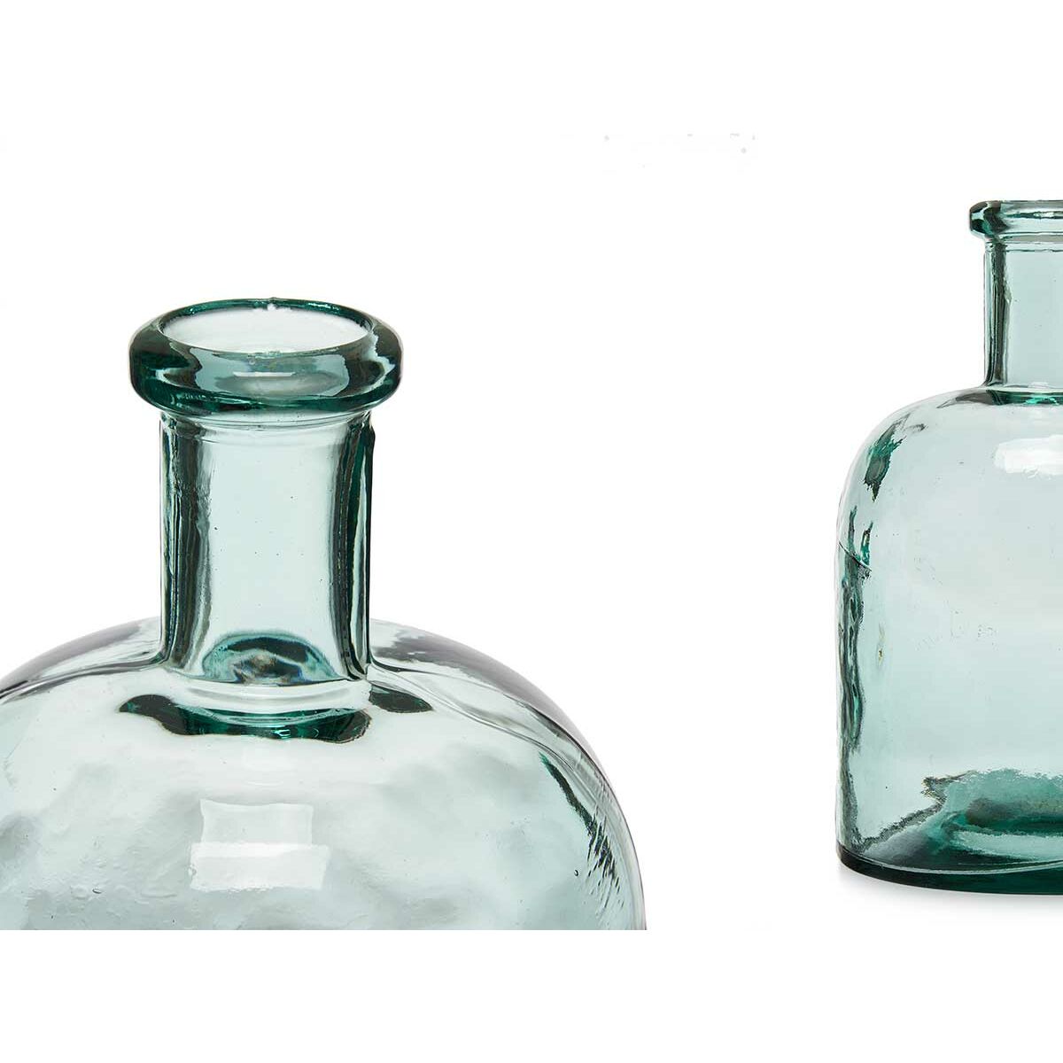 Koristepullo kierrätetty lasi 2,25 l, läpikuultava vihreä 15×24,5×15 cm, 6 kpl