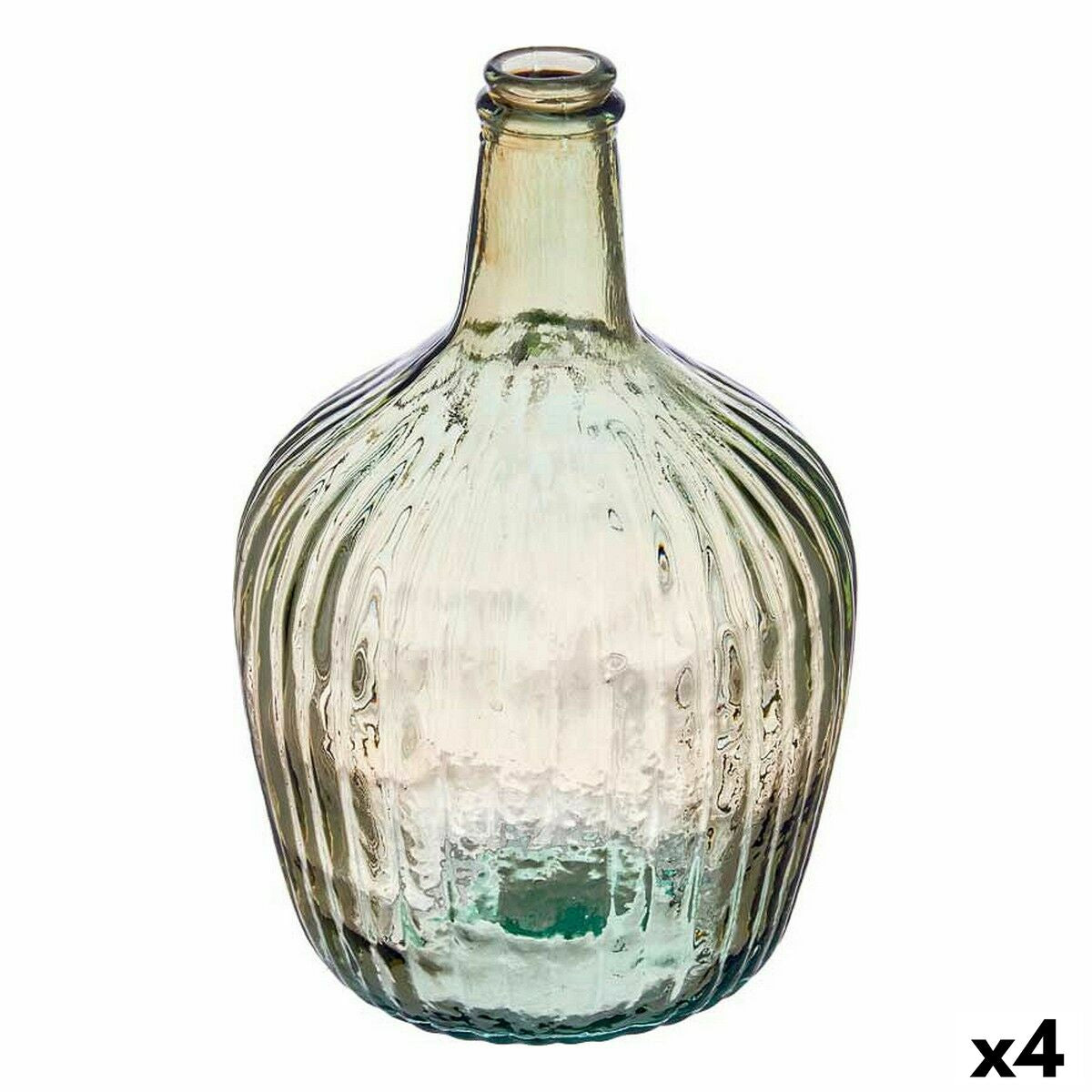 Koristepullo lasi 4 l, raidallinen champagne, 17 x 29 x 17 cm, 4 kpl, sisustus