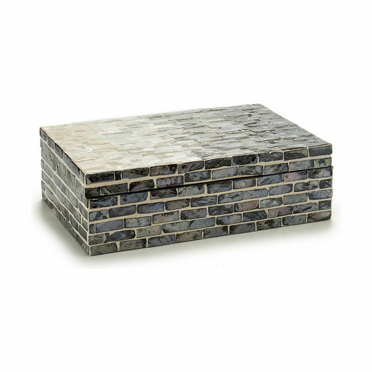 Koristerasia 4 kpl harmaa helmiäinen - lastulevy, 1,25 l, 15,2 x 7,2 x 25 cm