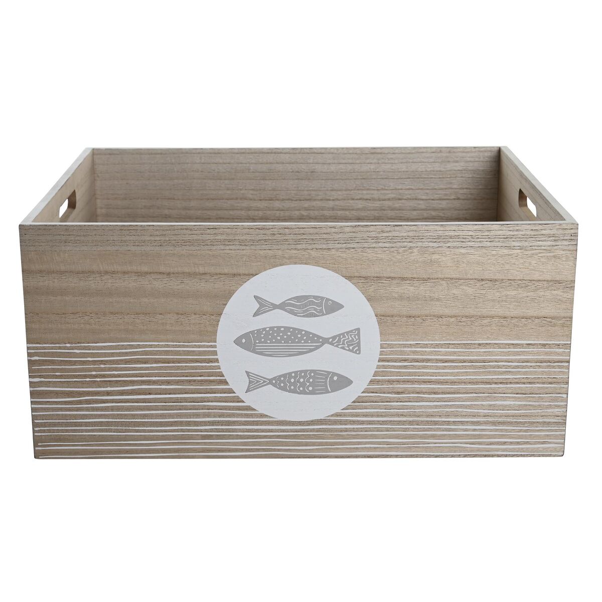 Koristerasia merellinen MDF luonnonpuu, kala-kuvio 50 x 40 x 22,5 cm